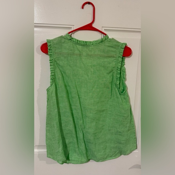 Lilly Pulitzer Vibrant Green Ruffle Blouse - Picture 3 of 7